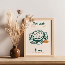 Art-Ahşap Çerçeveli "dessert Time" Tablo