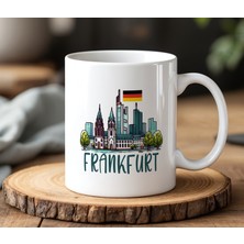 BB Design Frankfurt Tasarımlı Beyaz Seramik Baskılı Kupa Bardak 330 ml