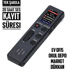 64 GB Premium Yeni Model LED Ekranlı Profesyonel Ses Kayıt Cihazı Okul Ders Not,toplantı Röportaj