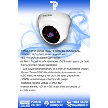 Picam 4 Kameralı Kare 1 İç Kamera Set 250 GB HDD Full HD Gece Görüşlü Güvenlik Kamerası Sistemi