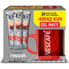 Nescafe 2 Si 1 Arada 20 Li (Kırmızı Kupa Hediyeli)