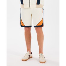 Skechers M Diagonal Lw Fleece Sweatshort Erkek Off White Şort S2510040-102