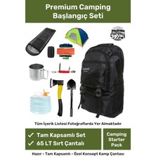 Lacheln Premium Camping Starter Pack Tam Kapsamlı Profesyonel Içerik Hazır Başlangıç Seti Kamp Sırt Çantası Gezi Dağ Dağcı Trekking Için Bag Paketi