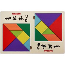 Ahşap Ikili Tangram Akıl ve Zeka Oyunu