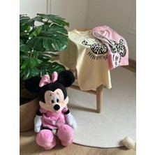 Kids Kız Çocuk Yazlık Alt Üst Takım Leoparlı Minnie Renkli Şortlu Takım