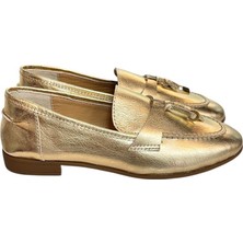 Gold  Deri Loafer