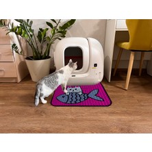 Aktunç Elekli Tuvalet Önü Desenli Kedi Kumu Paspası 45 x 60 cm