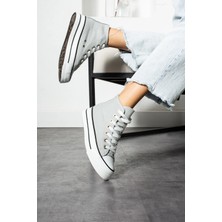 Lujin Store Yüksek Taban Canvas Platform Spor Ayakkabı