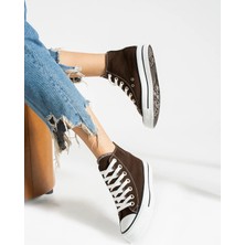 Lujin Store Yüksek Taban Canvas Platform Spor Ayakkabı