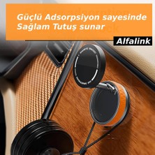 alfalink  Vakumlu Katlanır Araç Telefon Tutucu Turuncu- Ayna-Cam-Masa Uyumlu Manyetik Magsafe Özellikli