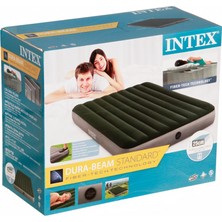 intex  Çift Kişilik Şişme Yatak / Dahili Pompalı Kamp Yatağı