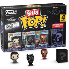 Bitty Pop! Marvel - Loki 4pk - Loki, Kara Panter, Demir Adam (Vıı) ve Sürprizde Gizemli Mini Figür - 2,2 cm - Marvel Comics Koleksiyon - Istiflenebilir Raf Dahil