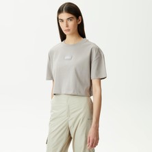 Unıted4 Classic Kadın Kahverengi Crop T-Shirt