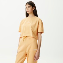 Unıted4 Classic Kadın Kahverengi Crop T-Shirt