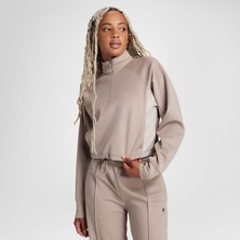 Converse Classic Yarım Fermuarlı Kadın Kahverengi Sweatshirt