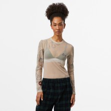 Unıted4 Tulle Dragon Kadın Krem T-Shirt