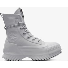 Converse Chuck Taylor All Star Lugged 2.0 cc Unisex Gri Deri Platform Bot Erkek Çocuk