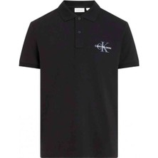 Erkek Monologo Polo T-Shirt - Siyah