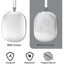 Eriqh Airpods Max Için Kılıf Kapak, Şeffaf Yumuşak Kılıf Çizilmez, Kulaklıklar Için Koruyucu Kapak