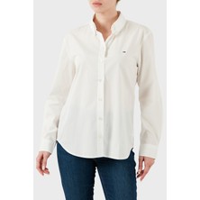 Tommy Jeans  Pamuk Regular Fit Düğmeli Yaka Gömlek Bayan Gömlek W0DW20290 Ybl