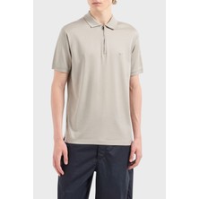 Emporio Armani Pamuklu Regular Fit Yarım Fermuarlı Polo Yaka T Shirt Erkek Polo Yaka T Shirt EM001082 AF10017 U8033
