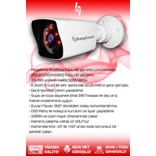 Bayicam 4 Kameralı Kare 4 Dış Kamera Set 320 GB HDD Full HD Gece Görüşlü Güvenlik Kamerası Sistemi