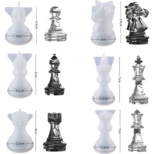 Hobiflex Epoksi Reçine Silikon Kalıp İthal /  Büyük Satranç Set Taş Tozu Silikon Kalıp HB18021-0113