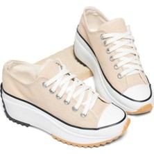 Lujin Store Krem Art's The Run Star  Canvas Sneaker Kısa Ayakkabı