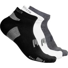 Musclecloth Stay Fresh Çorap 3'lü Paket Gri Beyaz Siyah
