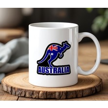 BB Design Australia Tasarımlı Beyaz Seramik Baskılı Kupa Bardak 330 ml