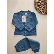 Büyülü Balonlar Company Bebek Pijama Takımı Indigo Pike Desen Doğum Tebrik Günü Hediye Kutusu