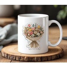 BB Design Happy Mother's Day Tasarımlı Beyaz Seramik Baskılı Kupa Bardak 330 ml