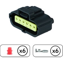 Belirtilmemiş TE/Amp Benzin Pompa Soketi 6 Pin Kablosuz