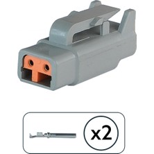Deutsch DTM06-2S Erkek Konnektör 2 Pin Kablosuz