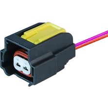 Soketsan Japon Enjektör Soketi Siyah 2 Pin Kablolu