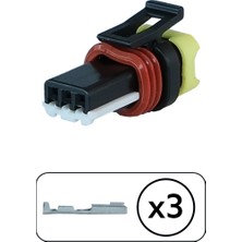 Belirtilmemiş TE/Amp Far Motor Soketi 3 Pin Kablosuz