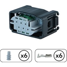 TE/Amp Sinyal Soketi Gri 6 Pin Kablosuz