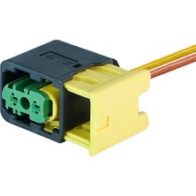 TE/Amp Valf Soketi Yeşil 2 Pin Kablolu