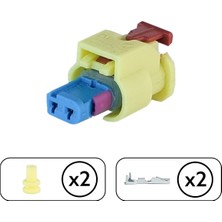 TE/Amp Hararet Müşürü Soketi Mavi 2 Pin Kablosuz