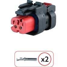 TE/Amp Erkek Konnektör 2 Pin Kablosuz
