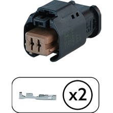 TE/Amp Yeni Tip Kahverengi Konnektör 2 Pin Kablosuz
