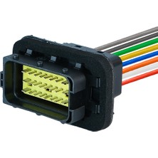 Aptiv (Delphi) Lpg Beyin Soketi Siyah Dişi 24 Pin Kablolu