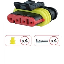TE/Amp Superseal Erkek Soket 4 Pin Kablosuz