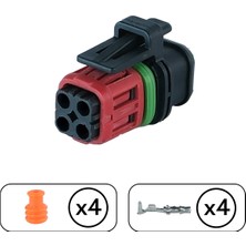 TE/Amp İş Makinası Oksijen Sensör Soketi 4 Pin Kablosuz