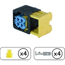 Belirtilmemiş TE/Amp Valf Soketi 4 Pin Kablosuz