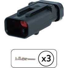 TE/Amp Dişi Konnektör 3 Pin Kablosuz
