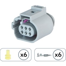 Fep Hava Akışmetre Soketi Gri 6 Pin Kablosuz