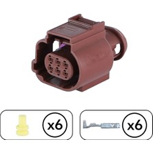 TE/Amp Hava Akışmetre Soketi Kahverengi 6 Pin Kablosuz