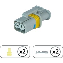 Lear Universal Sinyal Soketi Gri 2 Pin Kablosuz