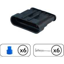 TE/Amp Superseal Dişi Soket 6 Pin Kablosuz